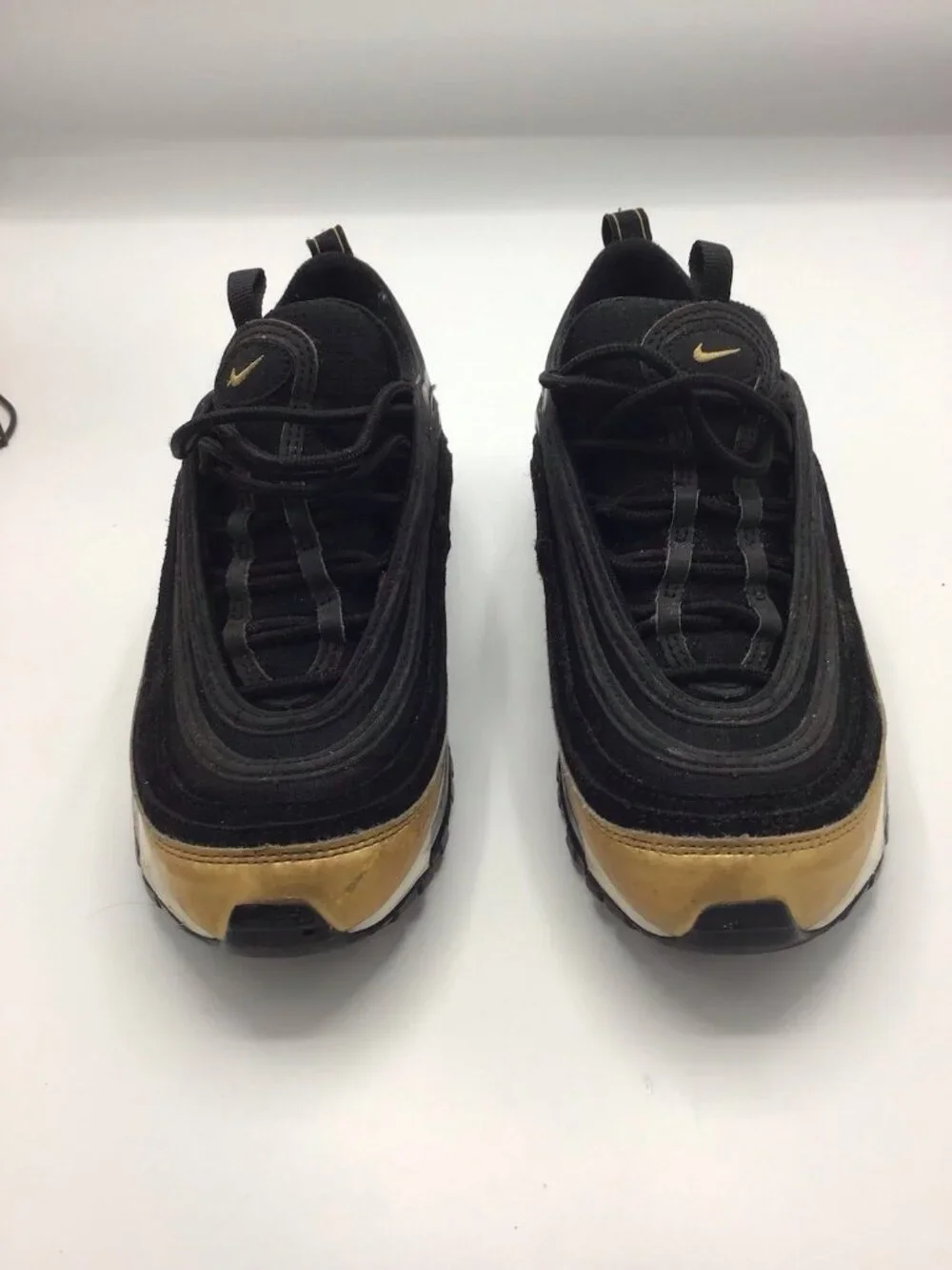 Nike Air Max 97 Shoes Youth Size 5.5Y Black Gold Running Sneakers 921522-014